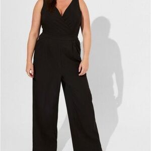 Torrid Wide leg Studio Crepe Jumpsuit